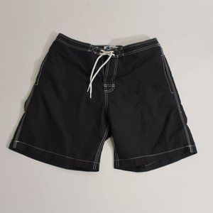 Mens Trunks Black, White Swim Trunks L *
